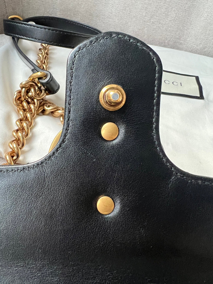 Gucci GG Black Marmont Mini Shoulder Bag (RRP £1,700)
