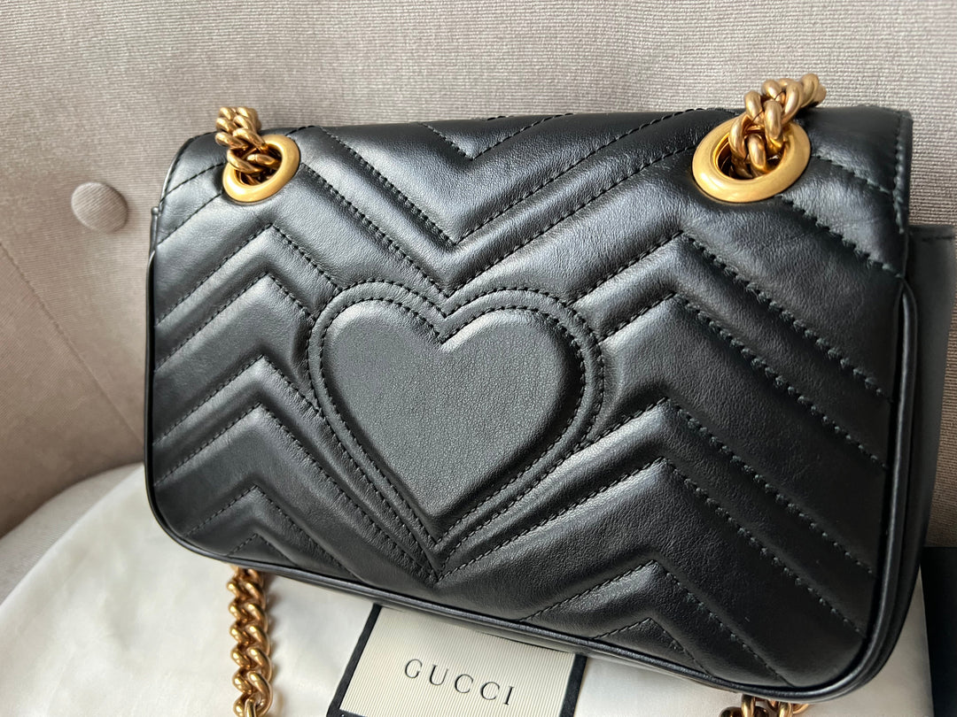 Gucci GG Black Marmont Mini Shoulder Bag (RRP £1,700)