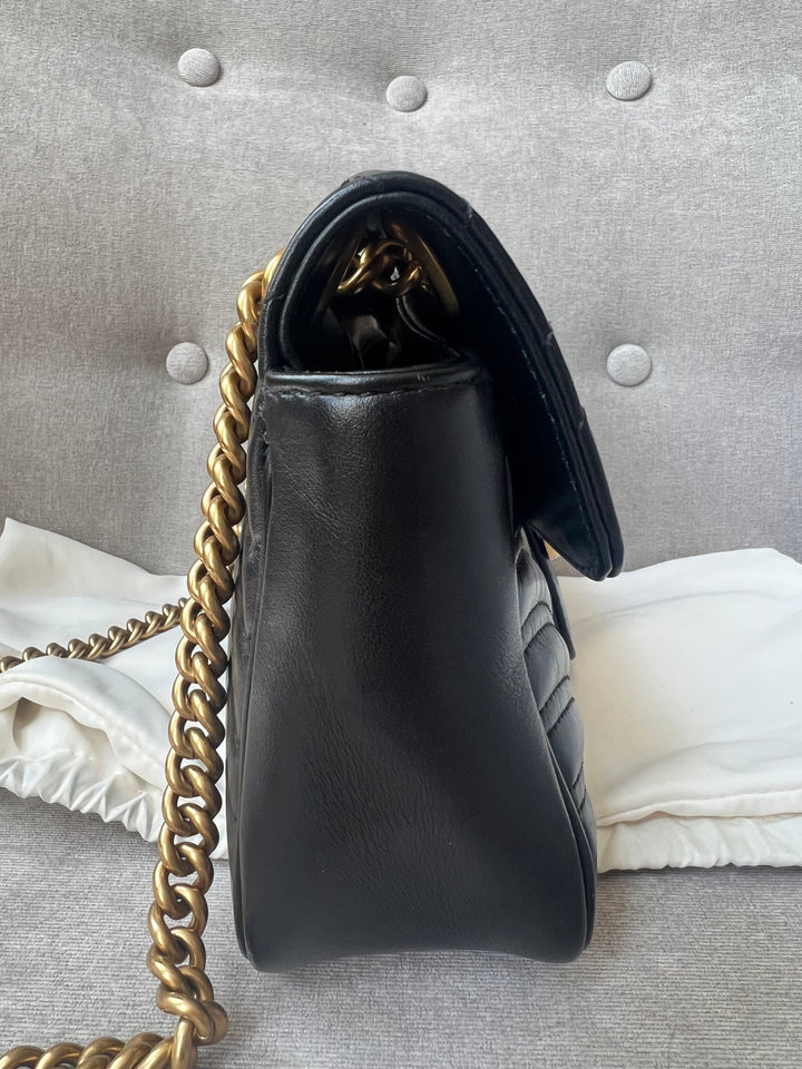 Gucci GG Black Marmont Small Shoulder Bag (RRP £1800)