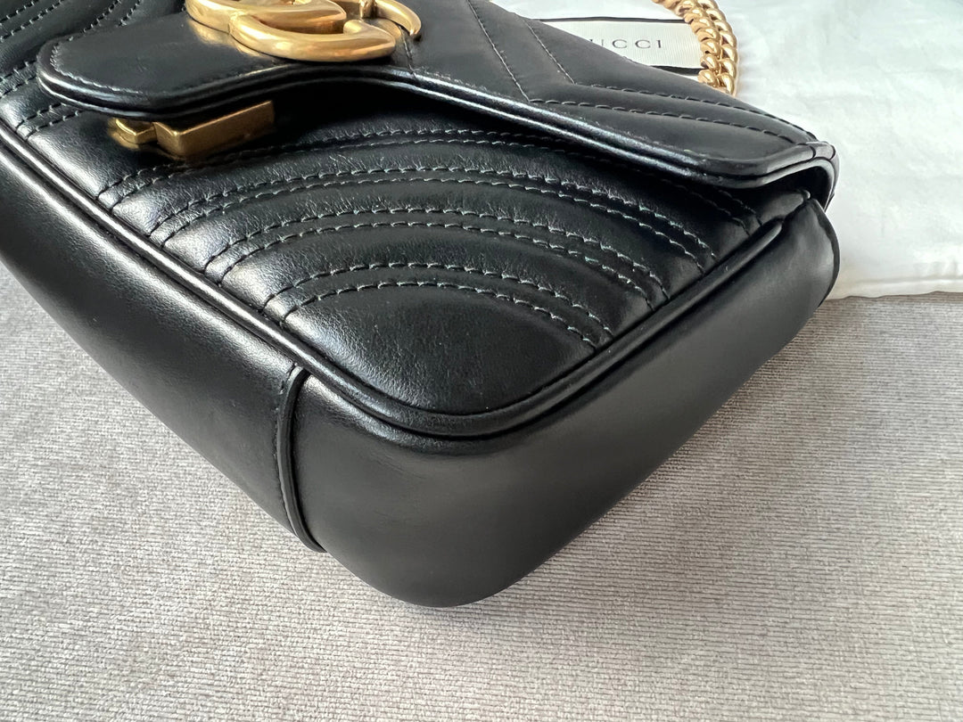 Gucci GG Black Marmont Mini Shoulder Bag (RRP £1,700)