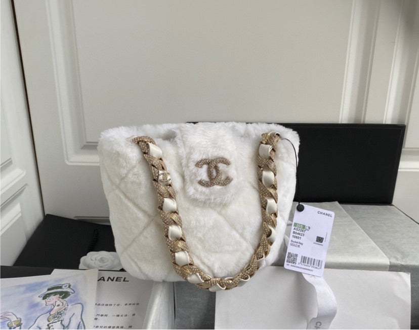 Fur material Top Quality Chanel Handbag