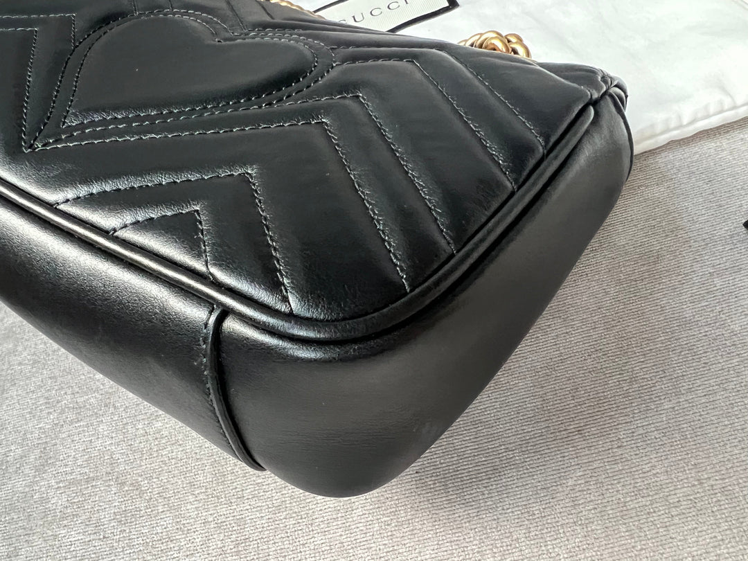 Gucci GG Black Marmont Mini Shoulder Bag (RRP £1,700)