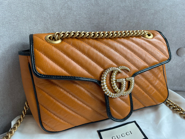 Gucci GG Torchon Tan Marmont Small Shoulder Bag (RRP £1590)