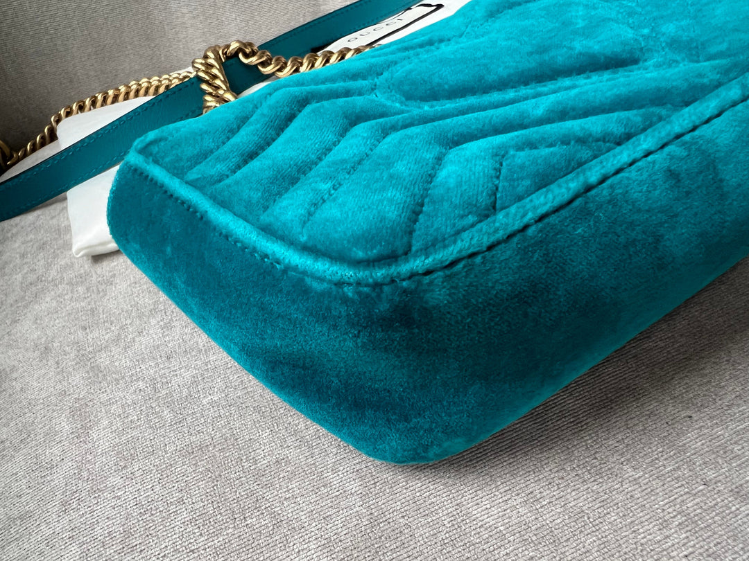 Gucci GG Mini Velvet Marmont Mini Shoulder Bag (RRP £1295)