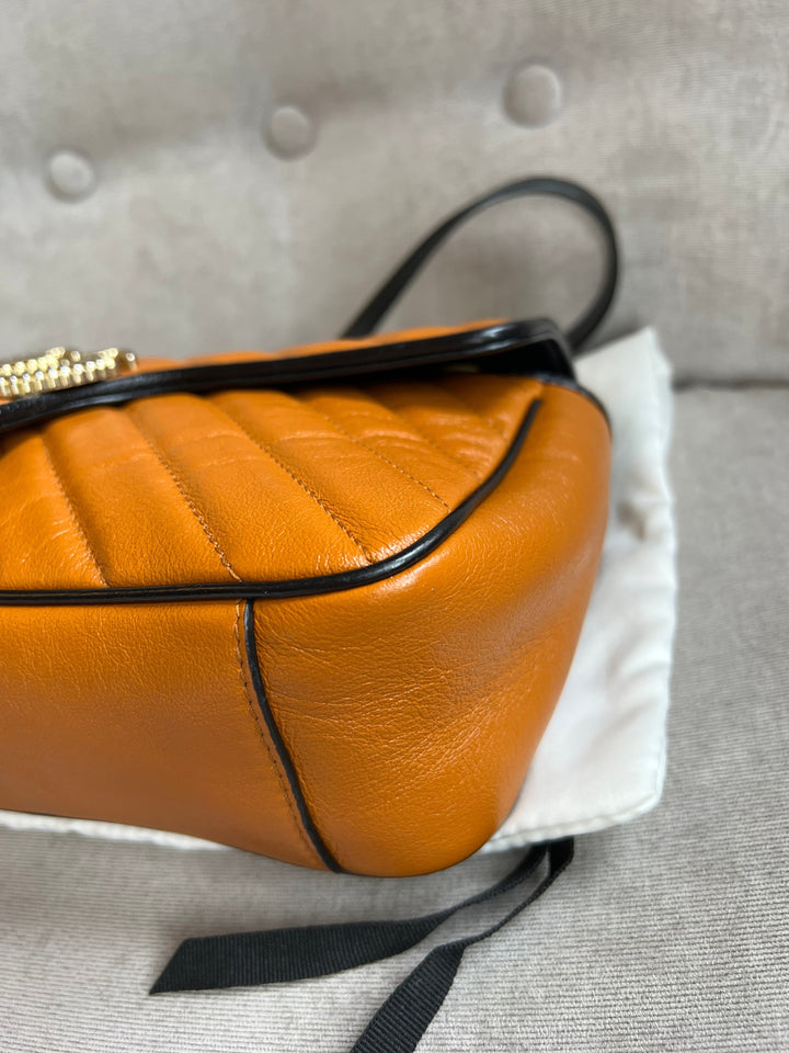 Gucci GG Torchon Tan Marmont Small Shoulder Bag (RRP £1590)