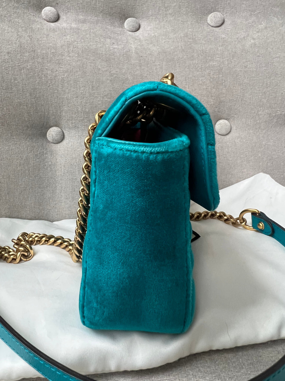 Gucci GG Mini Velvet Marmont Mini Shoulder Bag (RRP £1295)