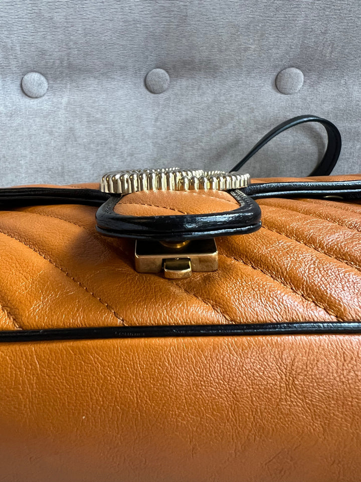 Gucci GG Torchon Tan Marmont Small Shoulder Bag (RRP £1590)