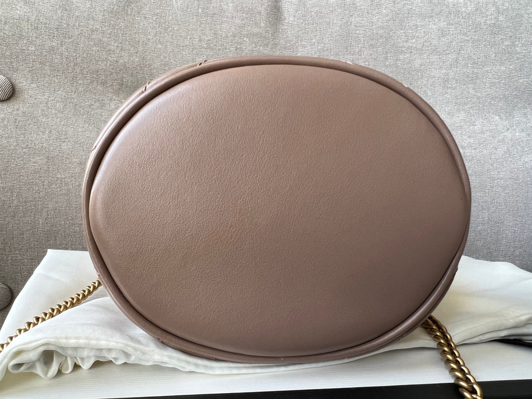 Gucci GG Dusty Pink Marmont GG Mini Bucket Bag (RRP £825)