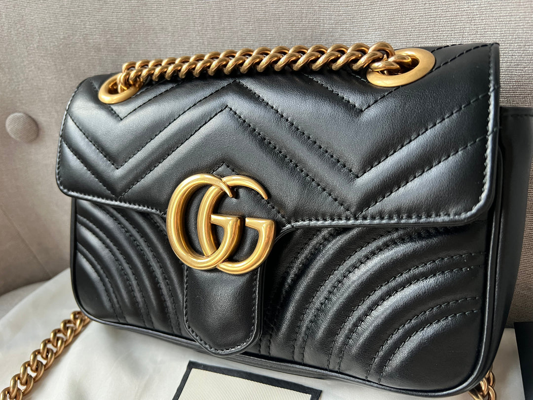 Gucci GG Black Marmont Mini Shoulder Bag (RRP £1,700)