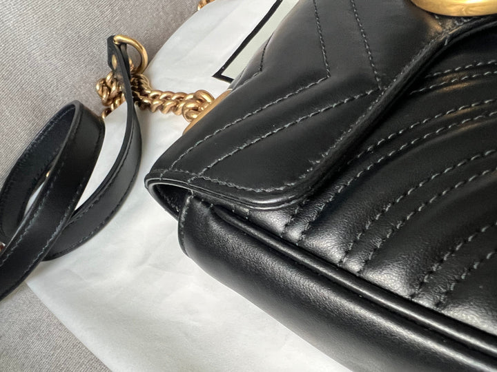 Gucci GG Black Marmont Mini Shoulder Bag (RRP £1,700)