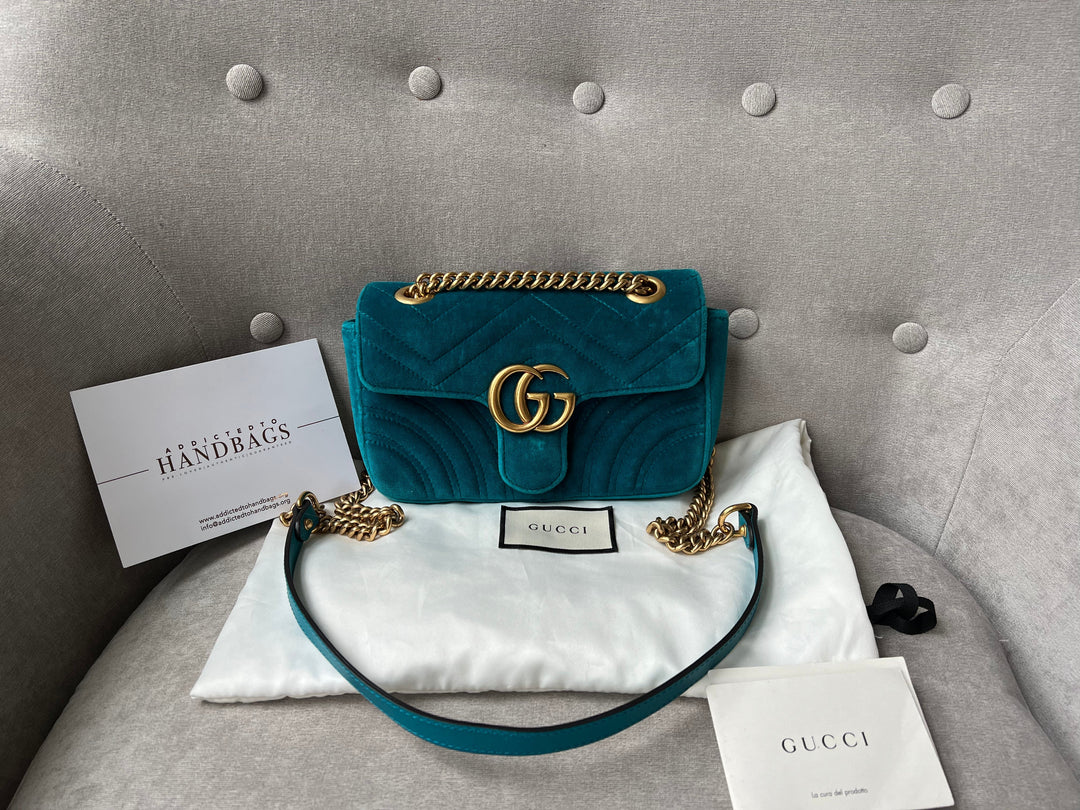 Gucci GG Mini Velvet Marmont Mini Shoulder Bag (RRP £1295)