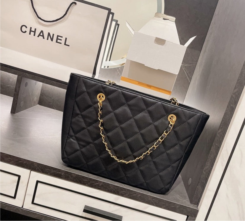 Black Top Quality Chanel woman shoulder Handbag