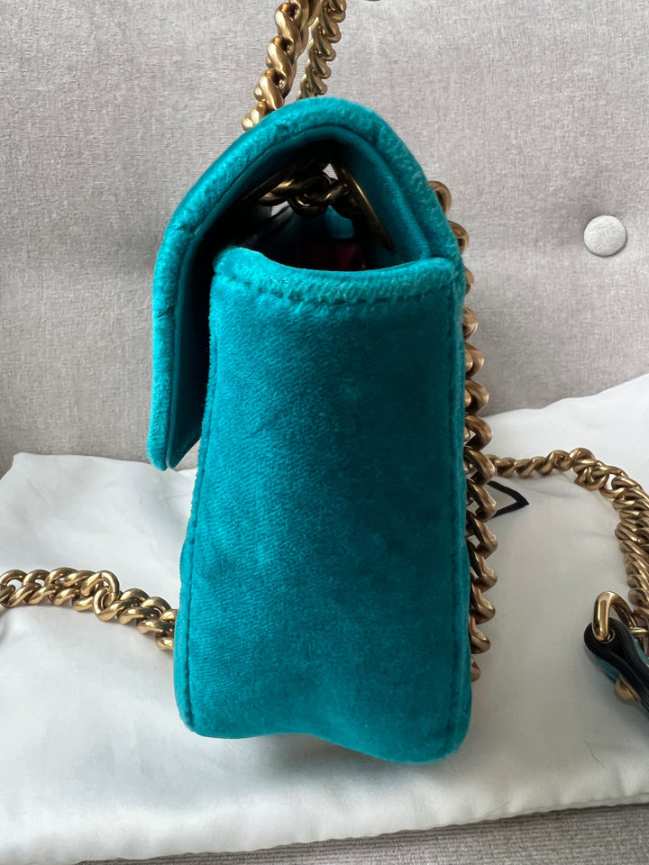 Gucci GG Mini Velvet Marmont Mini Shoulder Bag (RRP £1295)
