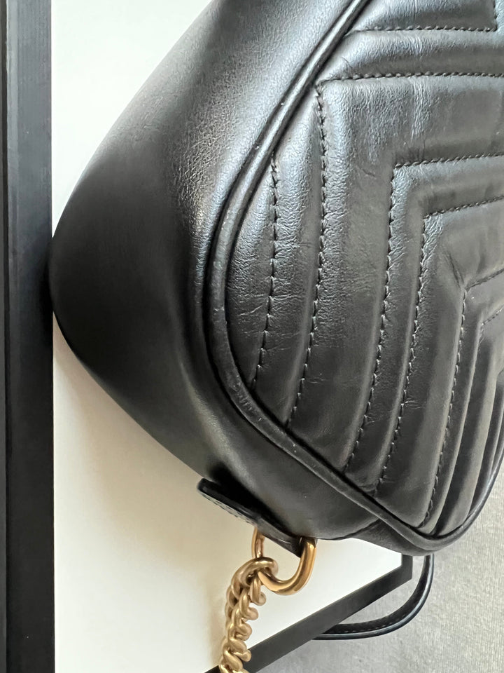 Gucci GG Black Marmont Small Shoulder Bag (RRP £1250)