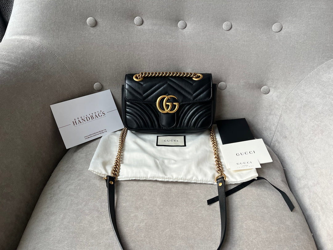 Gucci GG Black Marmont Mini Shoulder Bag (RRP £1,700)