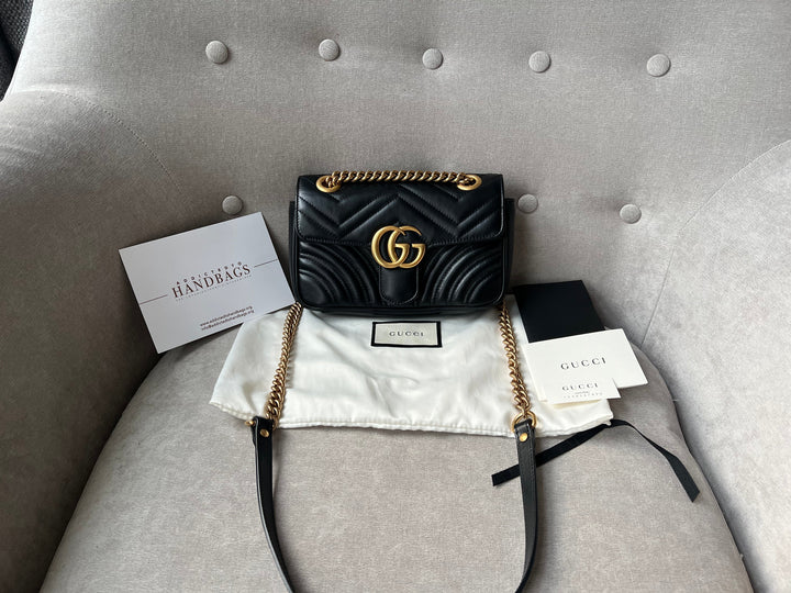 Gucci GG Black Marmont Mini Shoulder Bag (RRP £1,700)