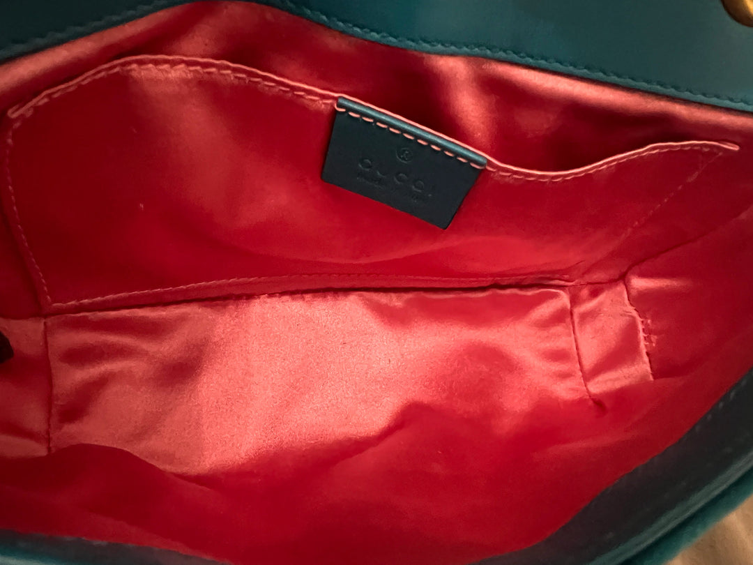 Gucci GG Mini Velvet Marmont Mini Shoulder Bag (RRP £1295)
