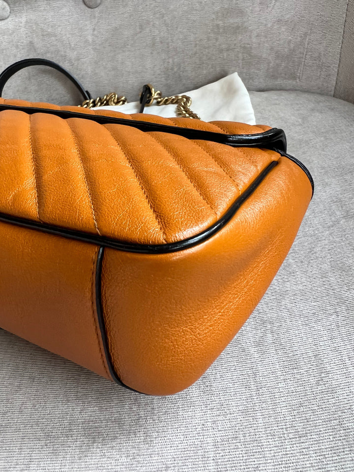 Gucci GG Torchon Tan Marmont Small Shoulder Bag (RRP £1590)