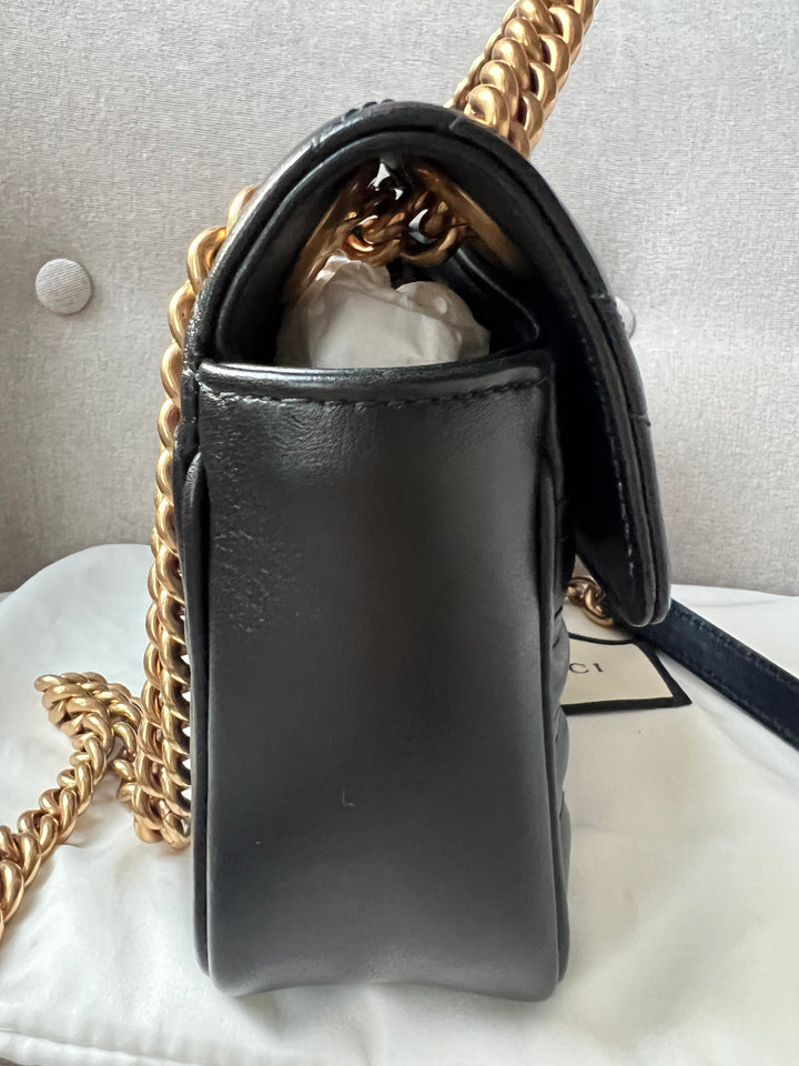 Gucci GG Black Marmont Mini Shoulder Bag (RRP £1,700)