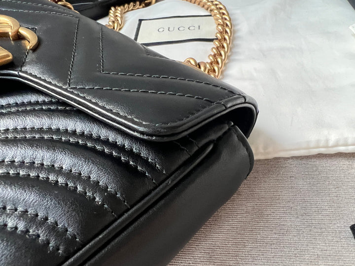 Gucci GG Black Marmont Mini Shoulder Bag (RRP £1,700)