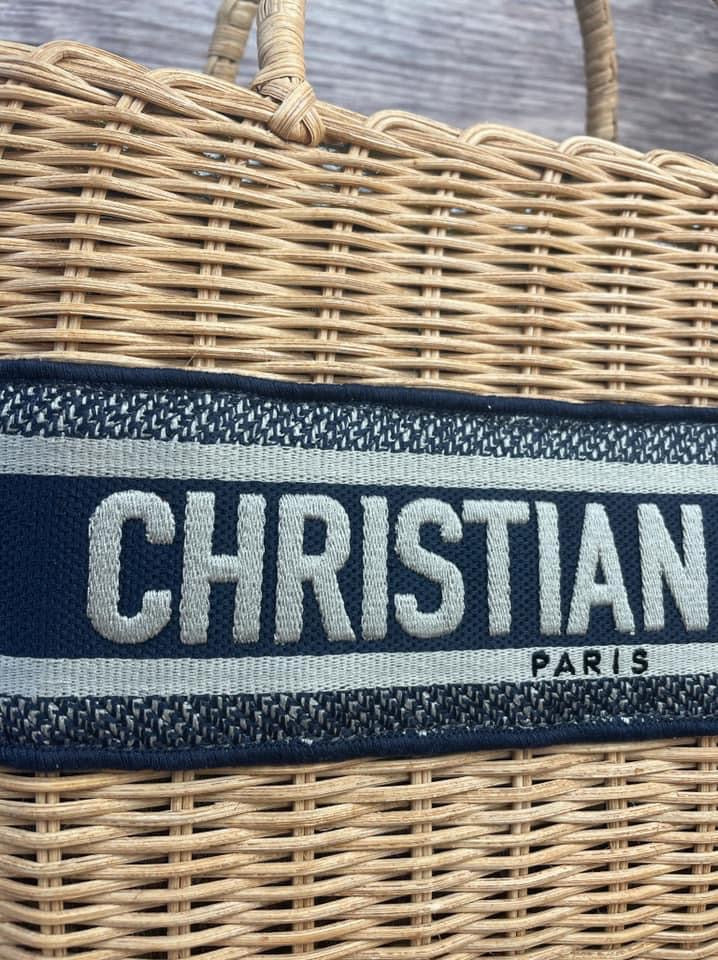 Christian Dior Wicker Basket Bag