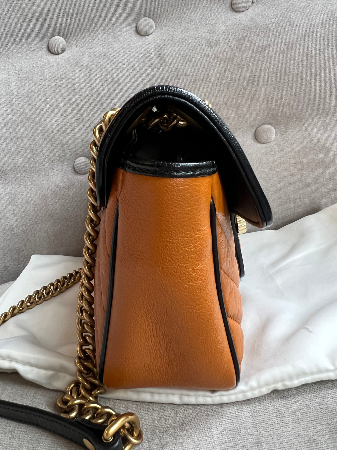 Gucci GG Torchon Tan Marmont Small Shoulder Bag (RRP £1590)