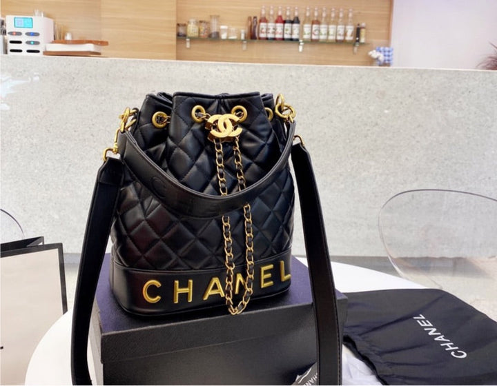 Black Top Quality Chanel woman handbag