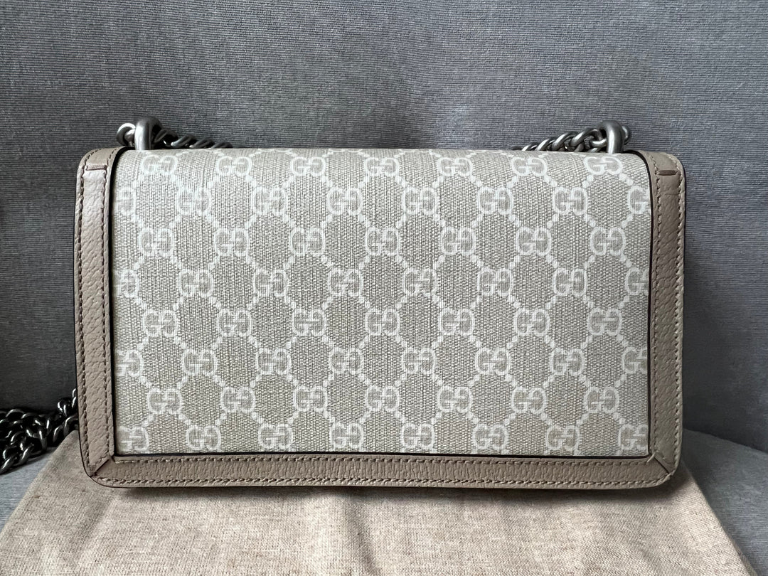 Gucci Dionysus GG Small Shoulder Bag in White and Beige Canvas (RRP £2,130)
