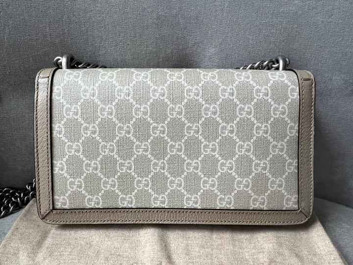 Gucci Dionysus GG Small Shoulder Bag in White and Beige Canvas (RRP £2,130)