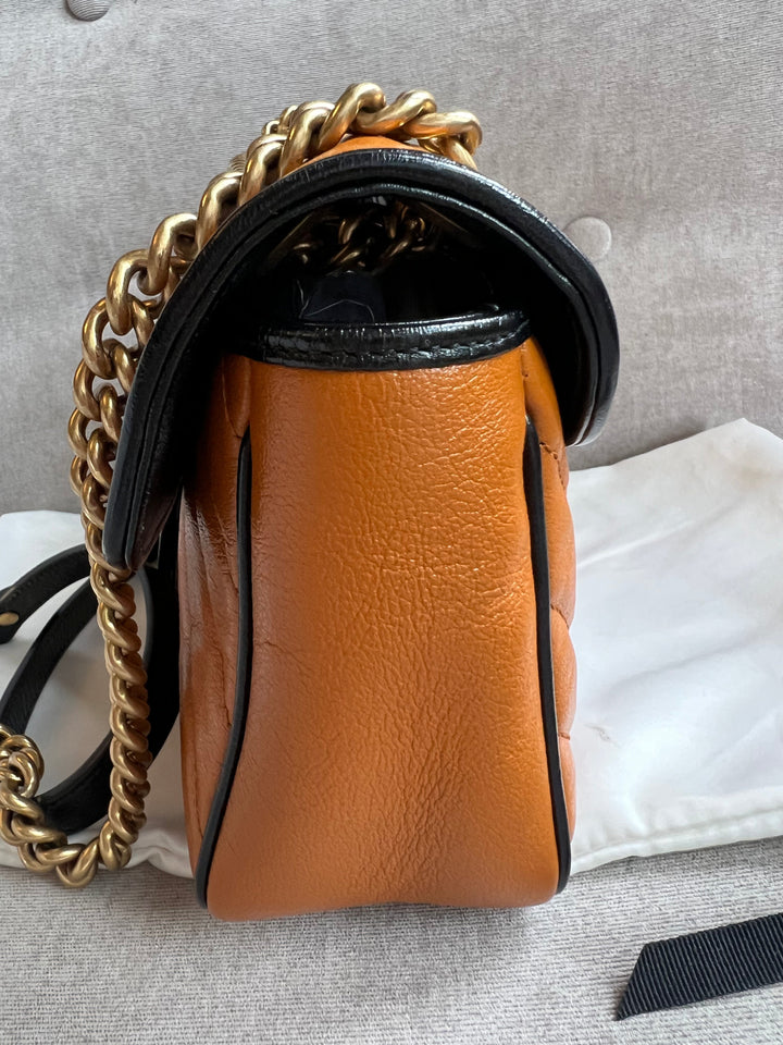 Gucci GG Torchon Tan Marmont Small Shoulder Bag (RRP £1590)