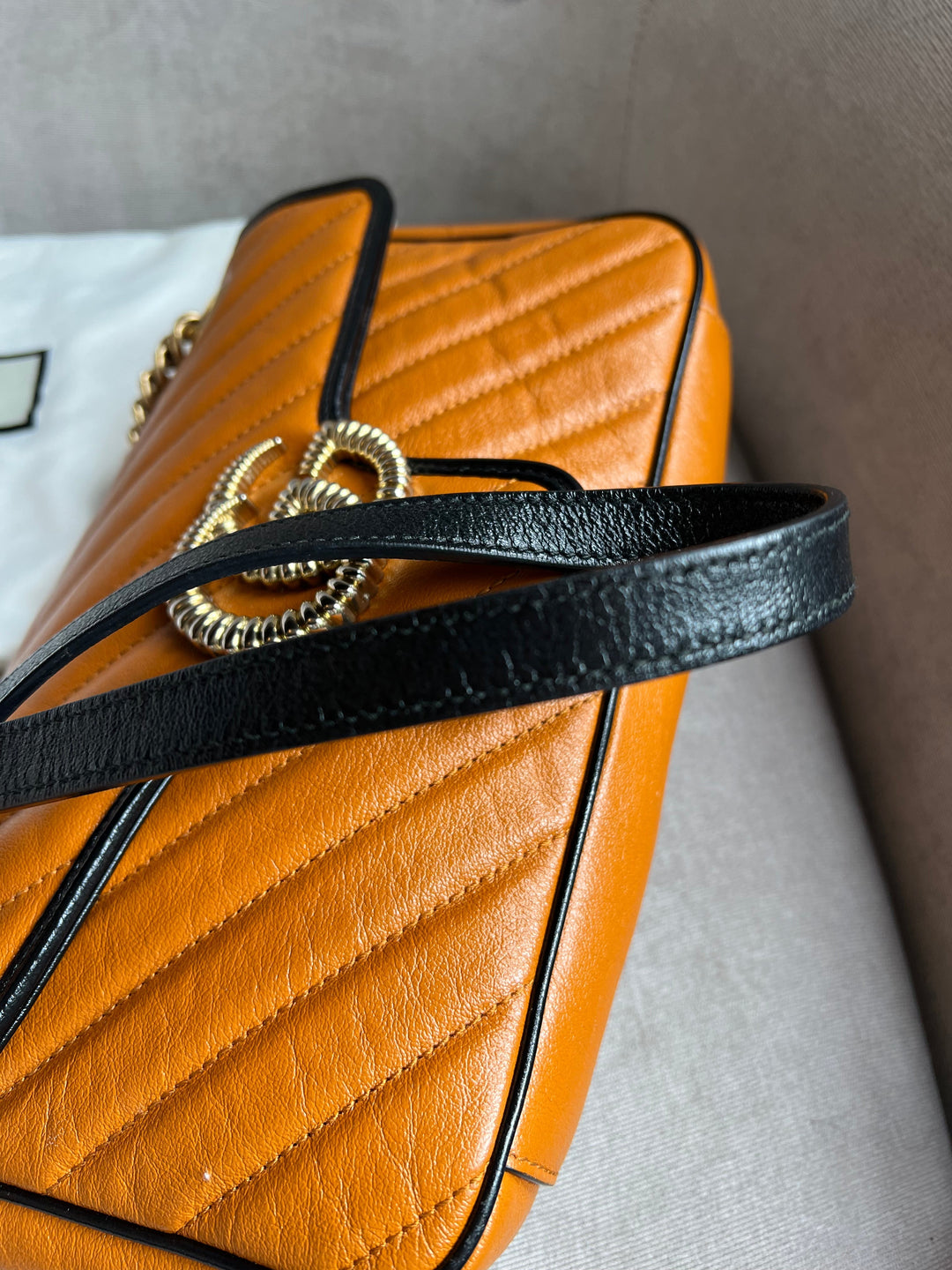 Gucci GG Torchon Tan Marmont Small Shoulder Bag (RRP £1590)