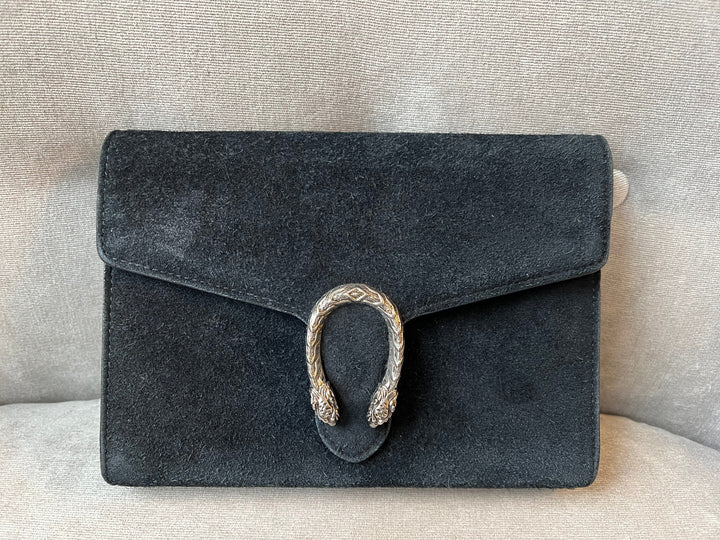 Gucci Dionysus Black Suede Mini Bag