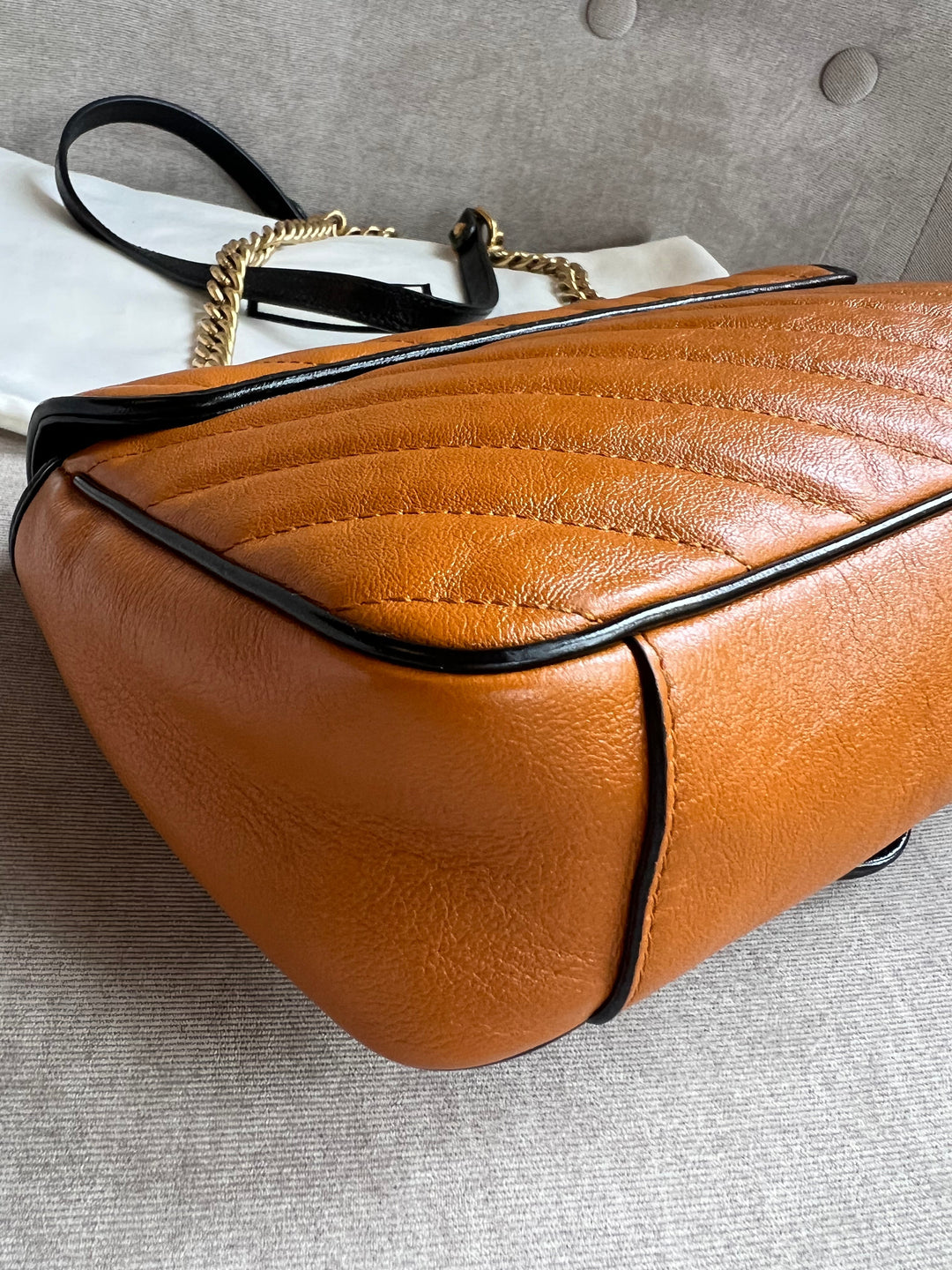 Gucci GG Torchon Tan Marmont Small Shoulder Bag (RRP £1590)