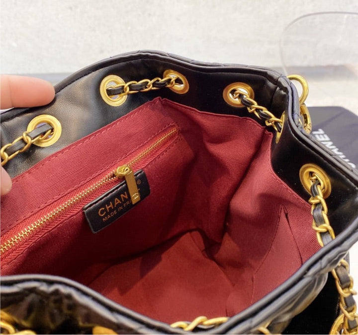 Black Top Quality Chanel woman handbag