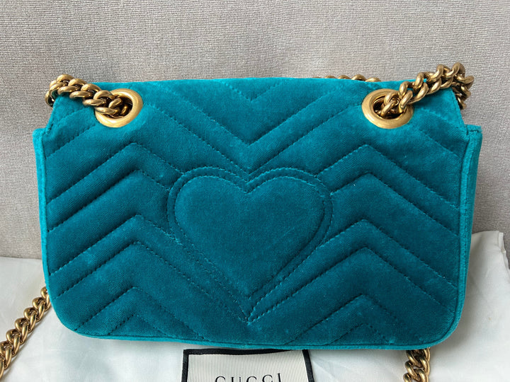 Gucci GG Mini Velvet Marmont Mini Shoulder Bag (RRP £1295)