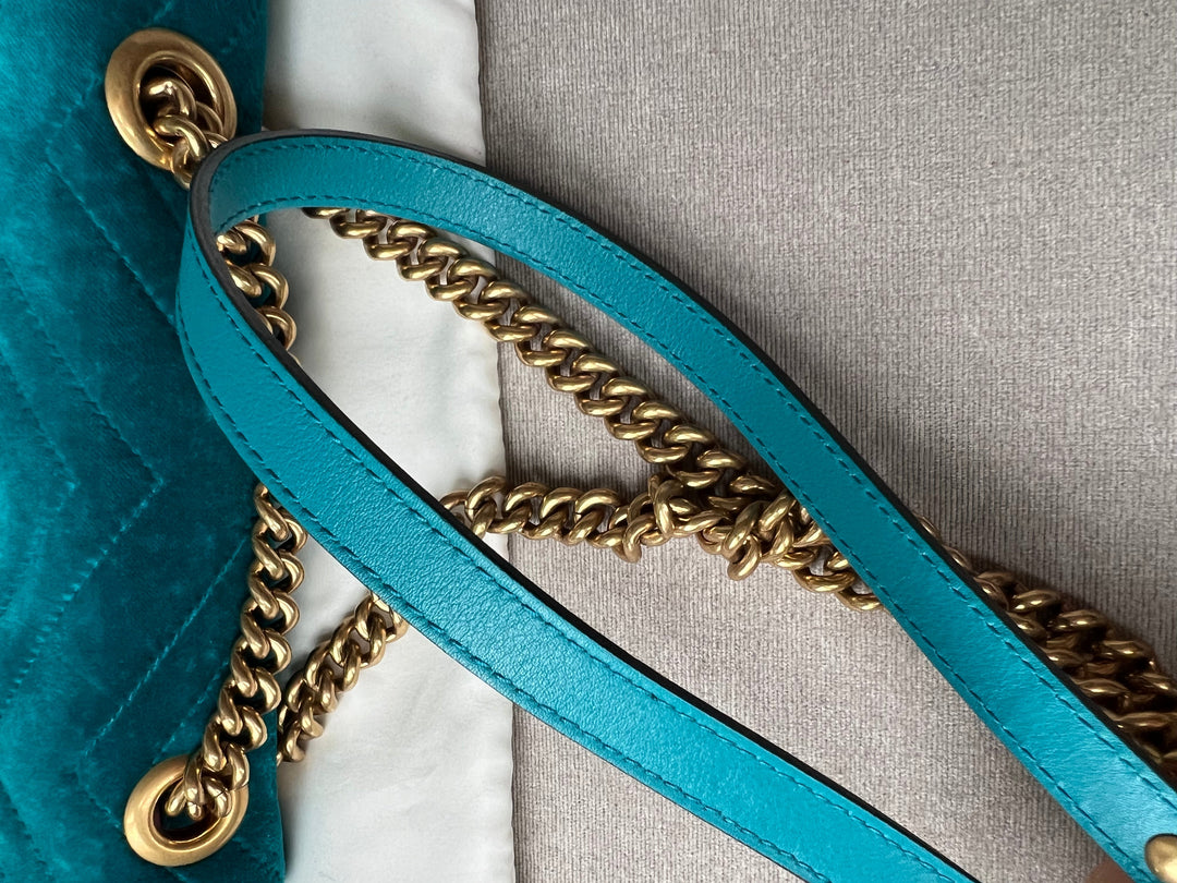 Gucci GG Mini Velvet Marmont Mini Shoulder Bag (RRP £1295)