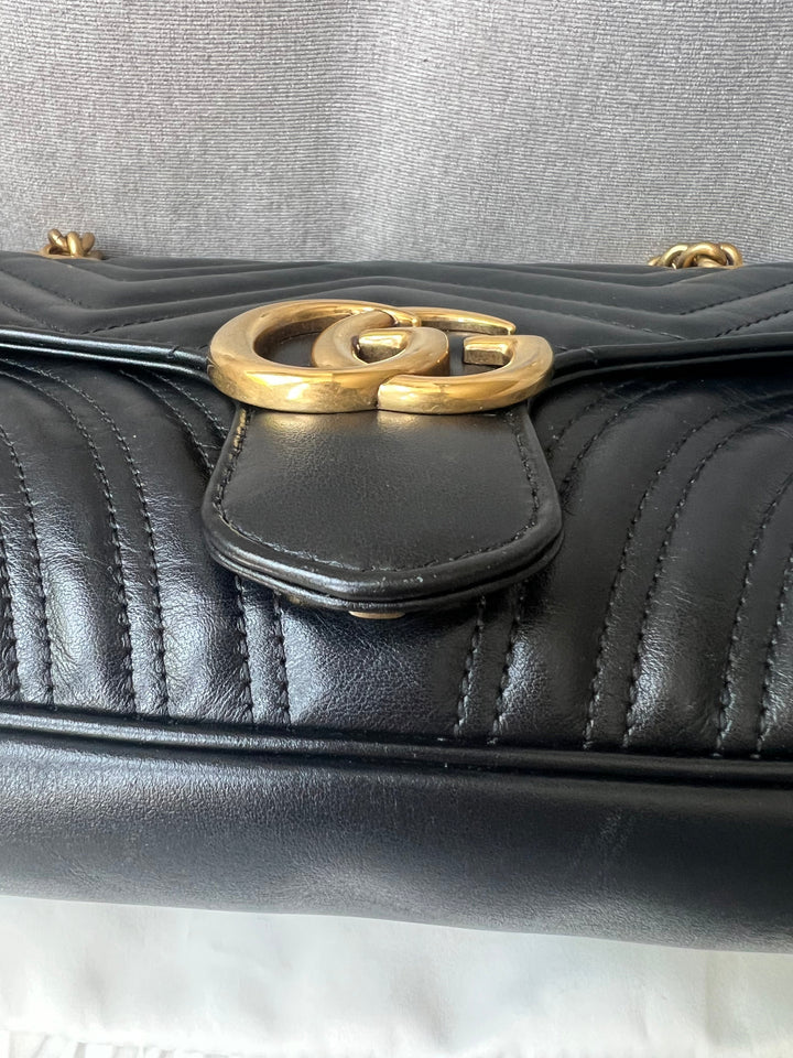 Gucci GG Black Marmont Small Shoulder Bag (RRP £1800)