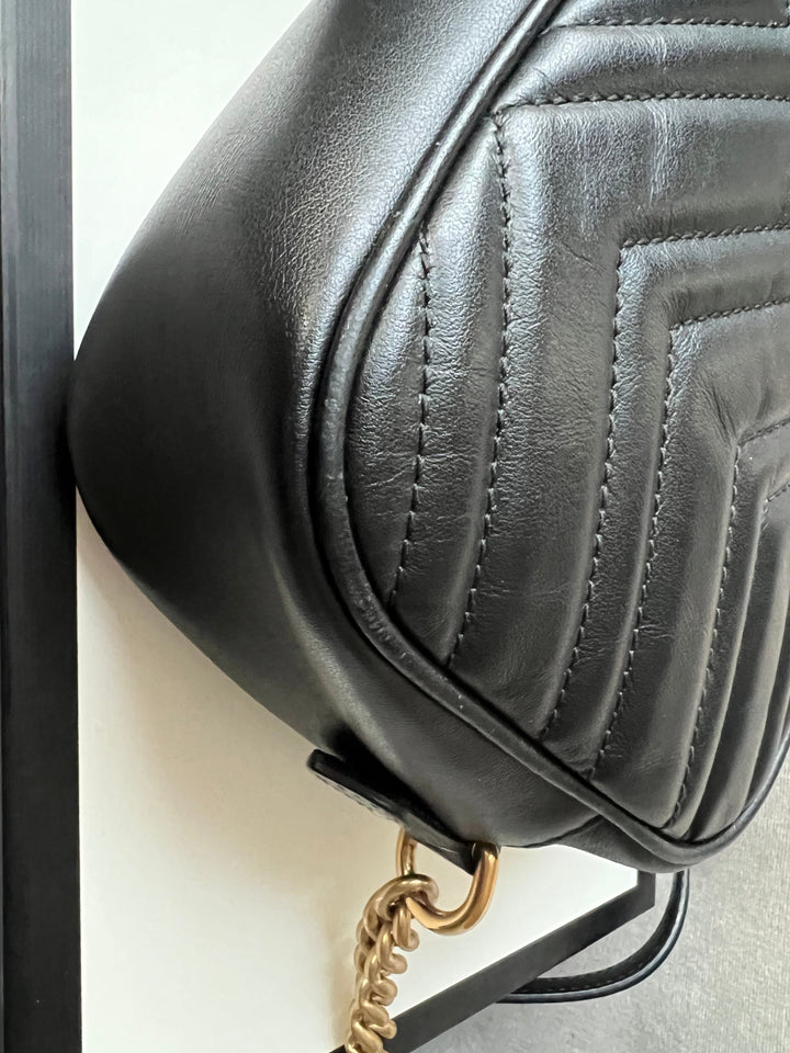 Gucci GG Black Marmont Small Shoulder Bag (RRP £1250)