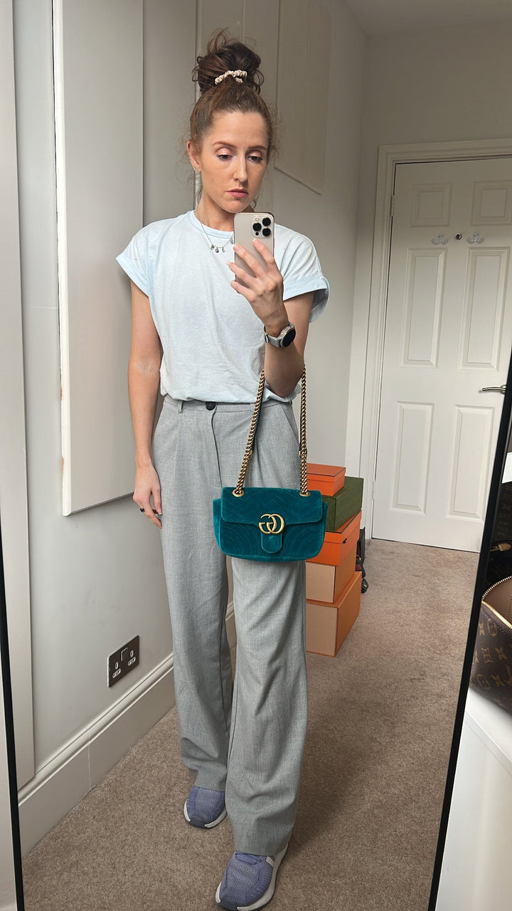 Gucci GG Mini Velvet Marmont Mini Shoulder Bag (RRP £1295)
