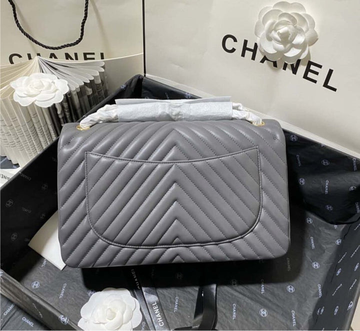Grey Top Quality Chanel woman handbag