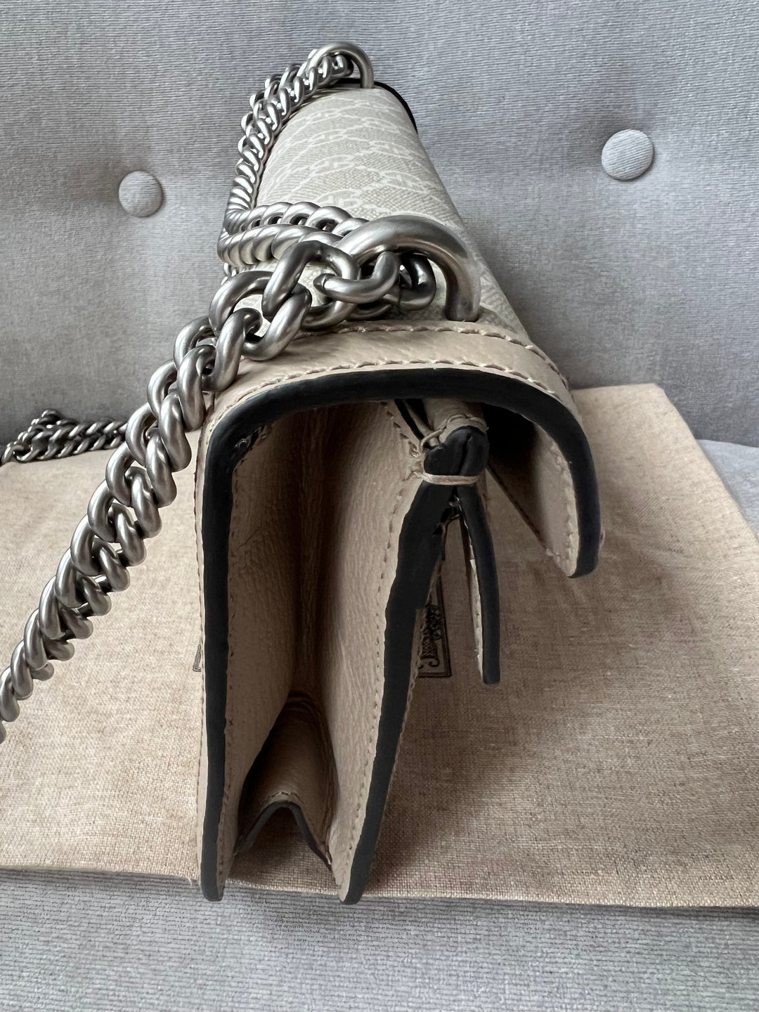Gucci Dionysus GG Small Shoulder Bag in White and Beige Canvas (RRP £2,130)