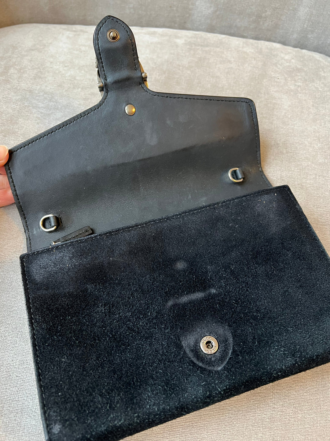 Gucci Dionysus Black Suede Mini Bag