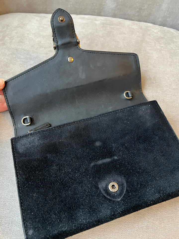 Gucci Dionysus Black Suede Mini Bag