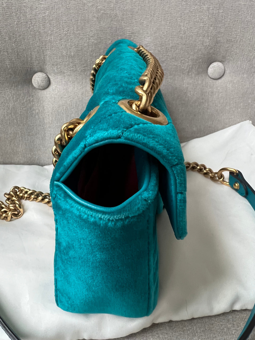 Gucci GG Mini Velvet Marmont Mini Shoulder Bag (RRP £1295)