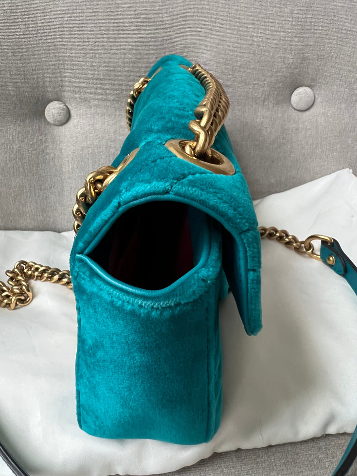 Gucci GG Mini Velvet Marmont Mini Shoulder Bag (RRP £1295)