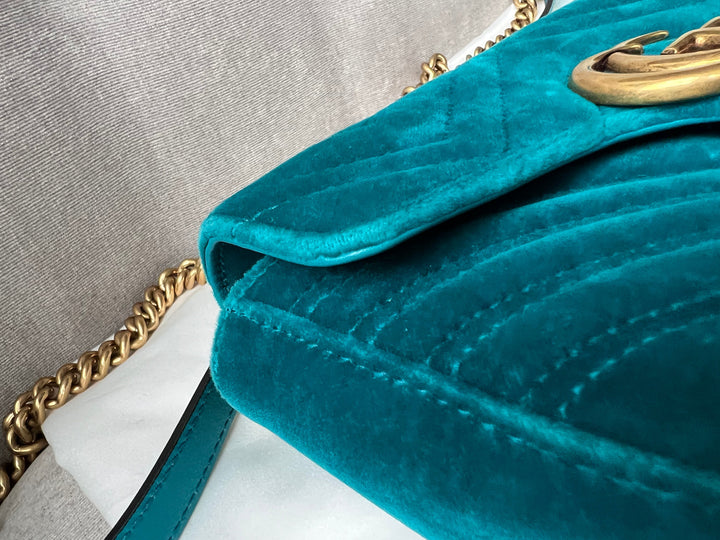 Gucci GG Mini Velvet Marmont Mini Shoulder Bag (RRP £1295)