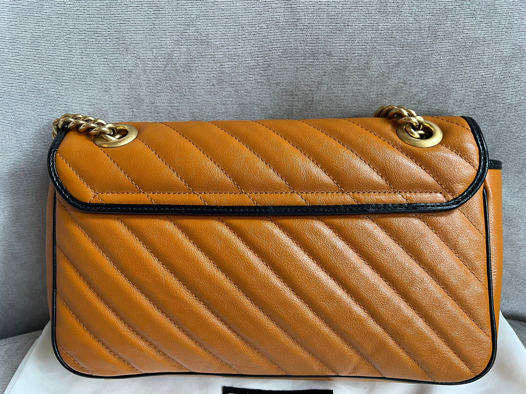 Gucci GG Torchon Tan Marmont Small Shoulder Bag (RRP £1590)