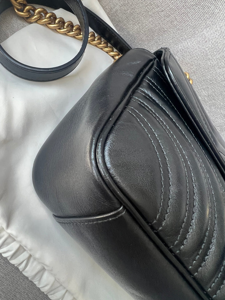 Gucci GG Black Marmont Small Shoulder Bag (RRP £1800)