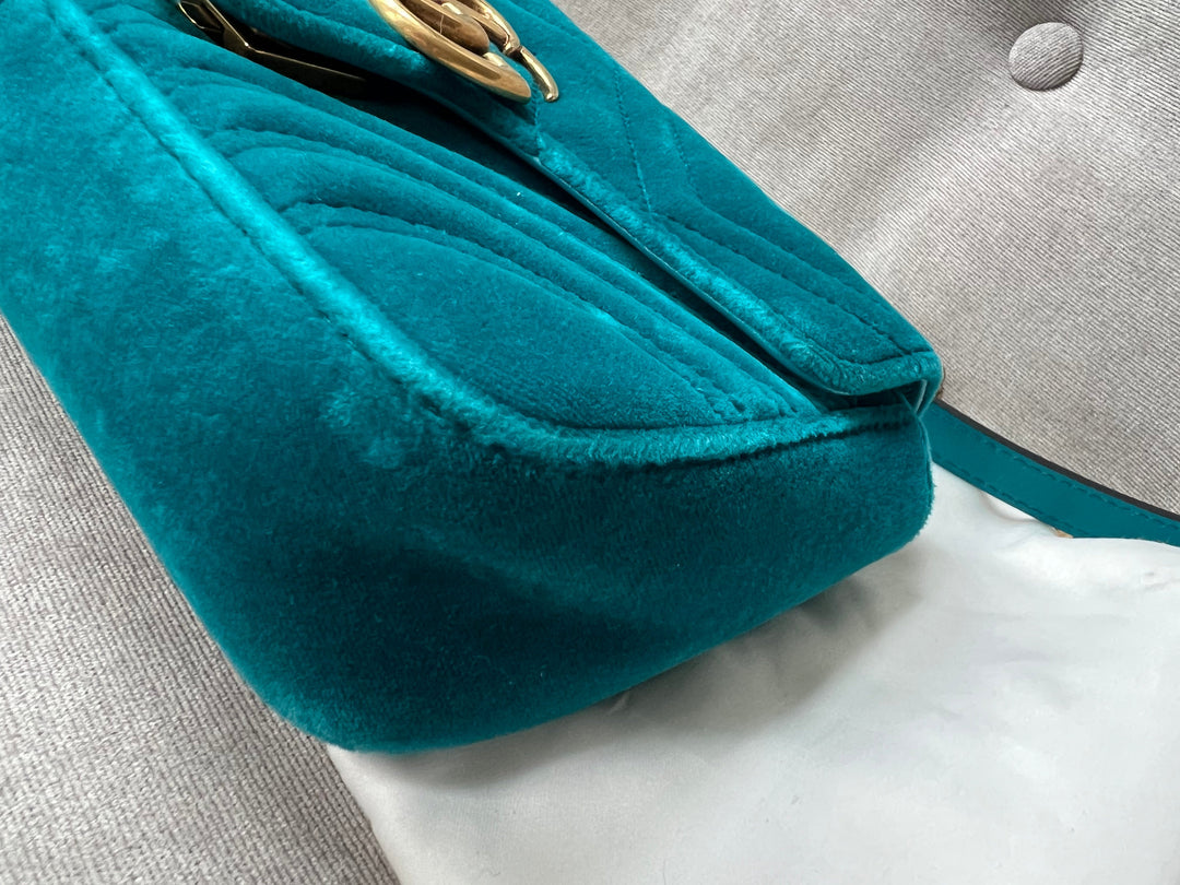 Gucci GG Mini Velvet Marmont Mini Shoulder Bag (RRP £1295)