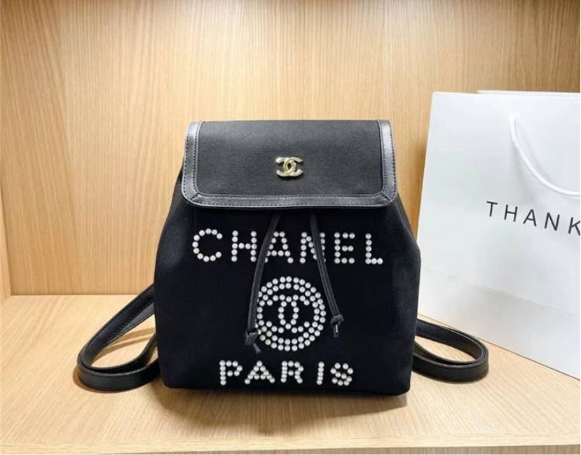 Top Quality Chanel woman pearl bead Backpack